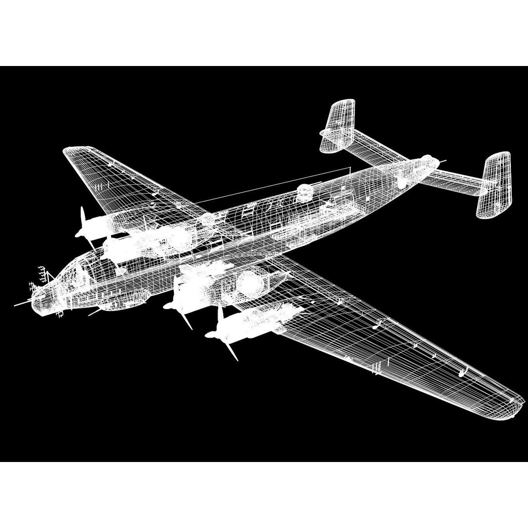 Junkers Ju290 A7 3D Model – High Poly Military Aircraft, FBX - View 20