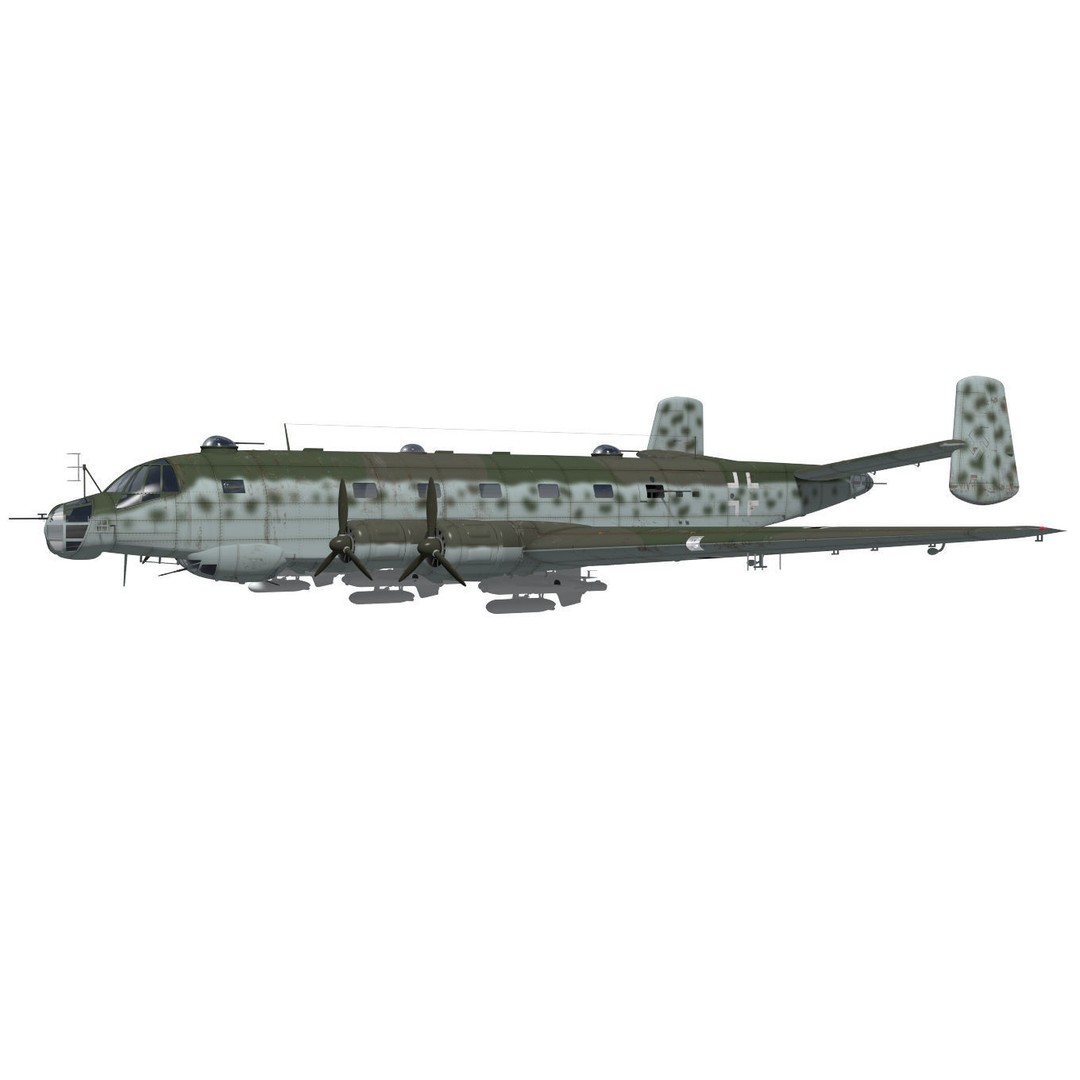 Junkers Ju290 A7 3D Model – High Poly Military Aircraft, FBX - View 4