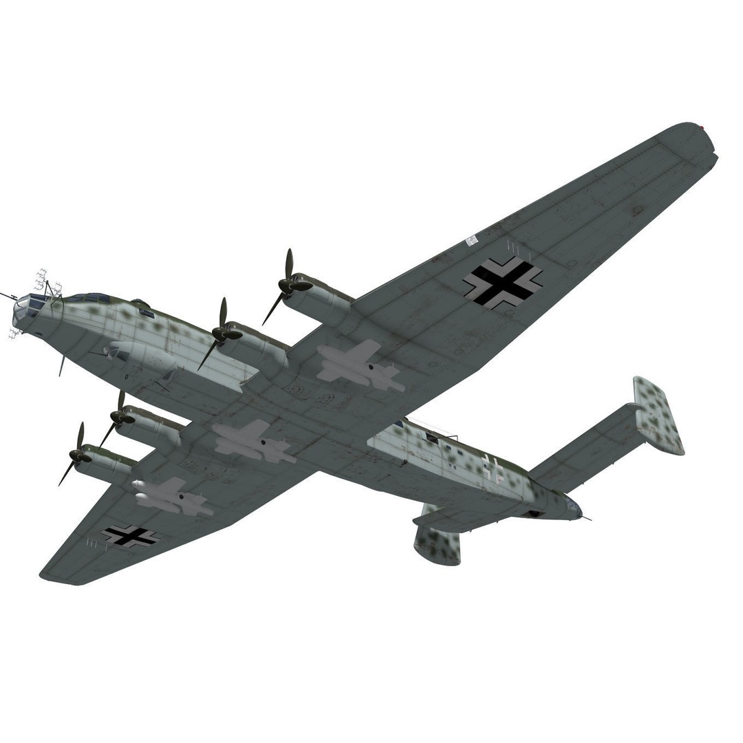 Junkers Ju290 A7 3D Model – High Poly Military Aircraft, FBX - View 5