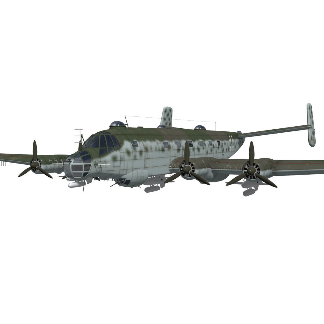 Junkers Ju290 A7 3D Model – High Poly Military Aircraft, FBX - View 7