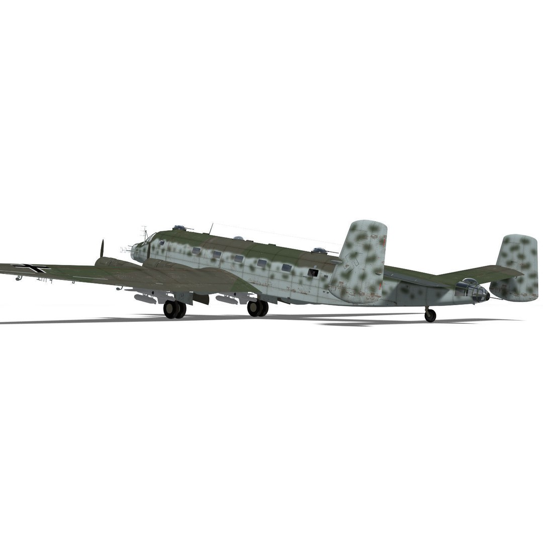 Junkers Ju290 A7 3D Model – High Poly Military Aircraft, FBX - View 9