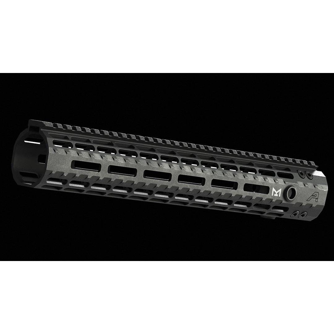 Aero Precision AR15 Handguard 3D Model – Low Poly PBR Game Asset, FBX - View 6