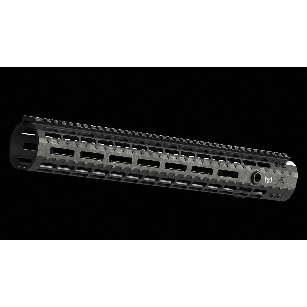 Aero Precision AR15 Handguard 3D Model – Low Poly PBR Game Asset, FBX - View 7