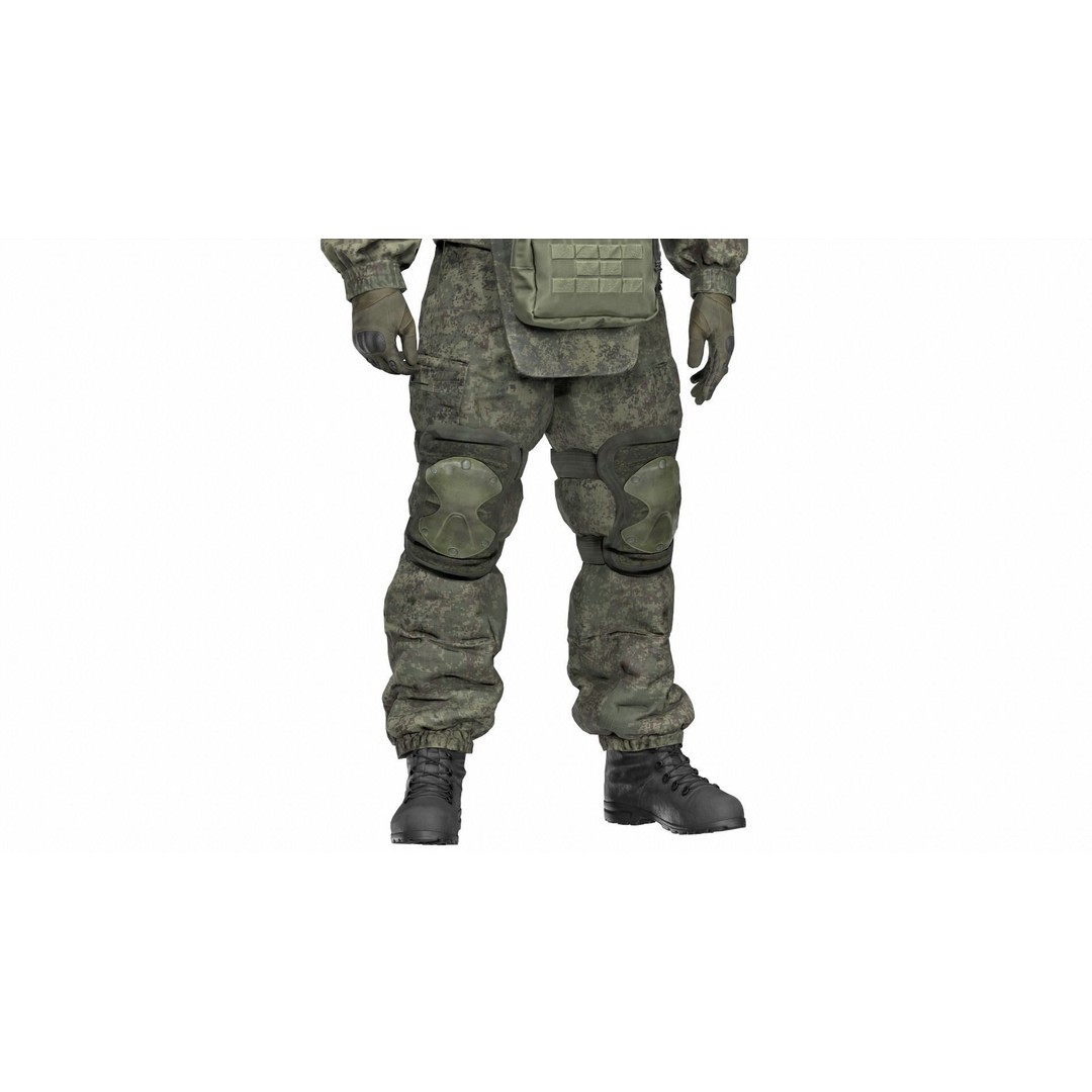 Russian Soldier 3D Model – Low Poly Rigged Character, FBX & OBJ - View 4