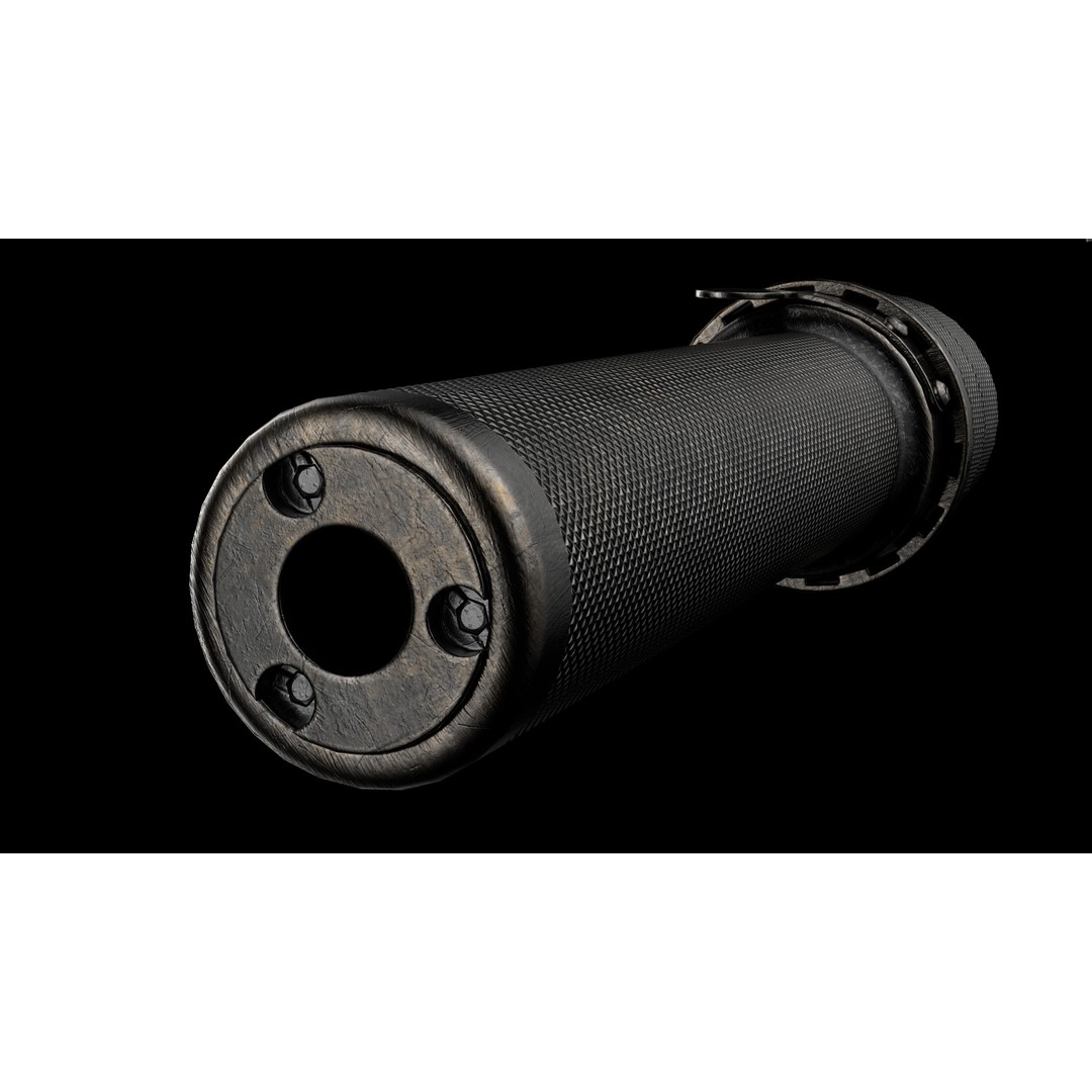 PBS-01 Silencer 3D Model – Low Poly Game Asset, FBX, PBR Textures - View 3