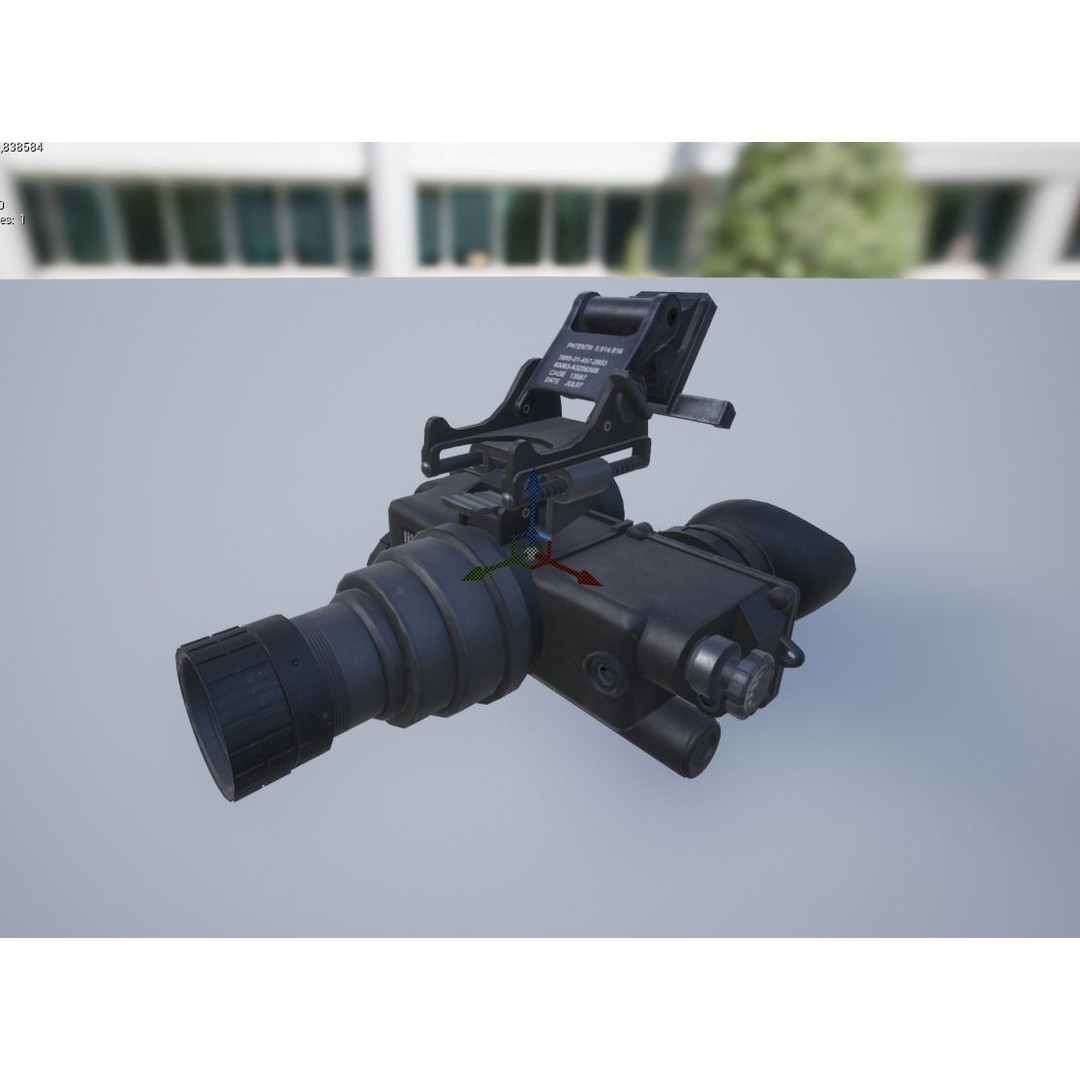 PSV-7 Night Vision Goggles 3D Model – Low Poly Game Asset, FBX - View 14