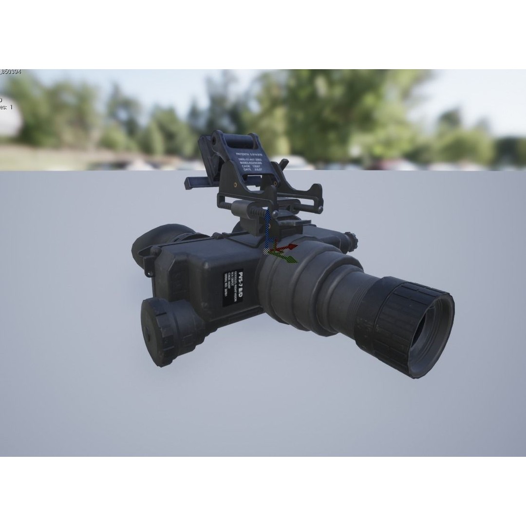 PSV-7 Night Vision Goggles 3D Model – Low Poly Game Asset, FBX - View 17