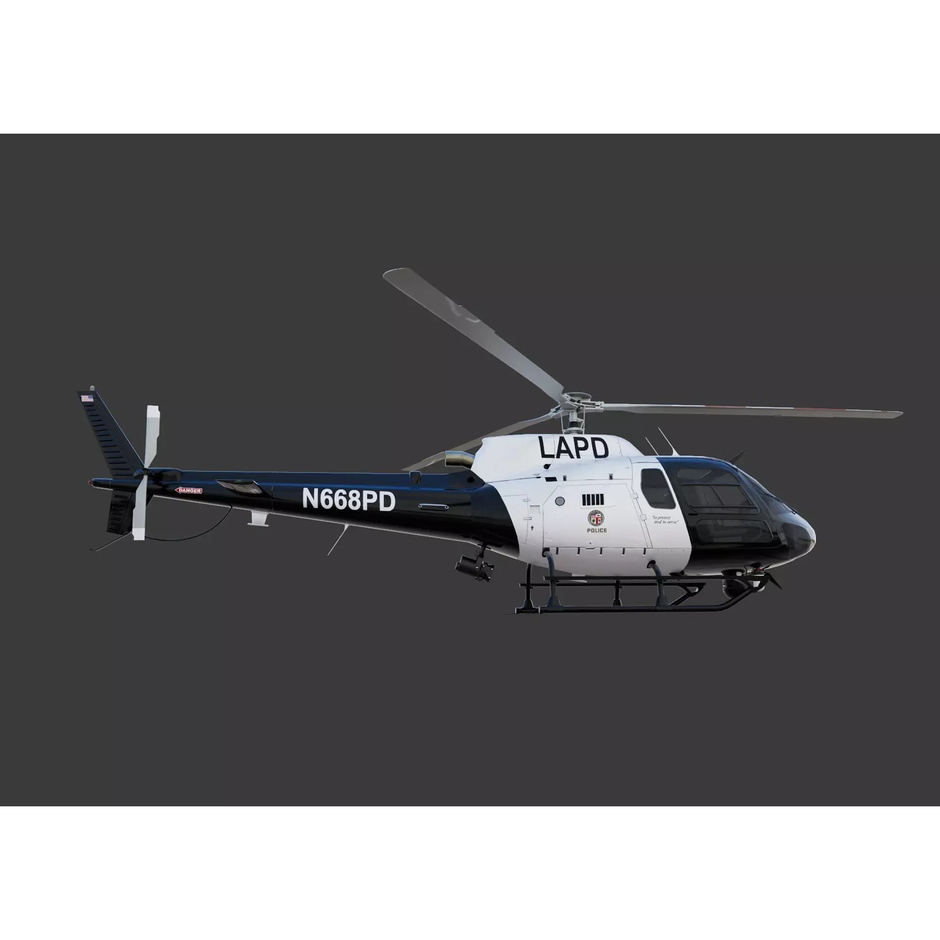 Eurocopter AS350 Ecureuil II - Game-Ready 3D Model
