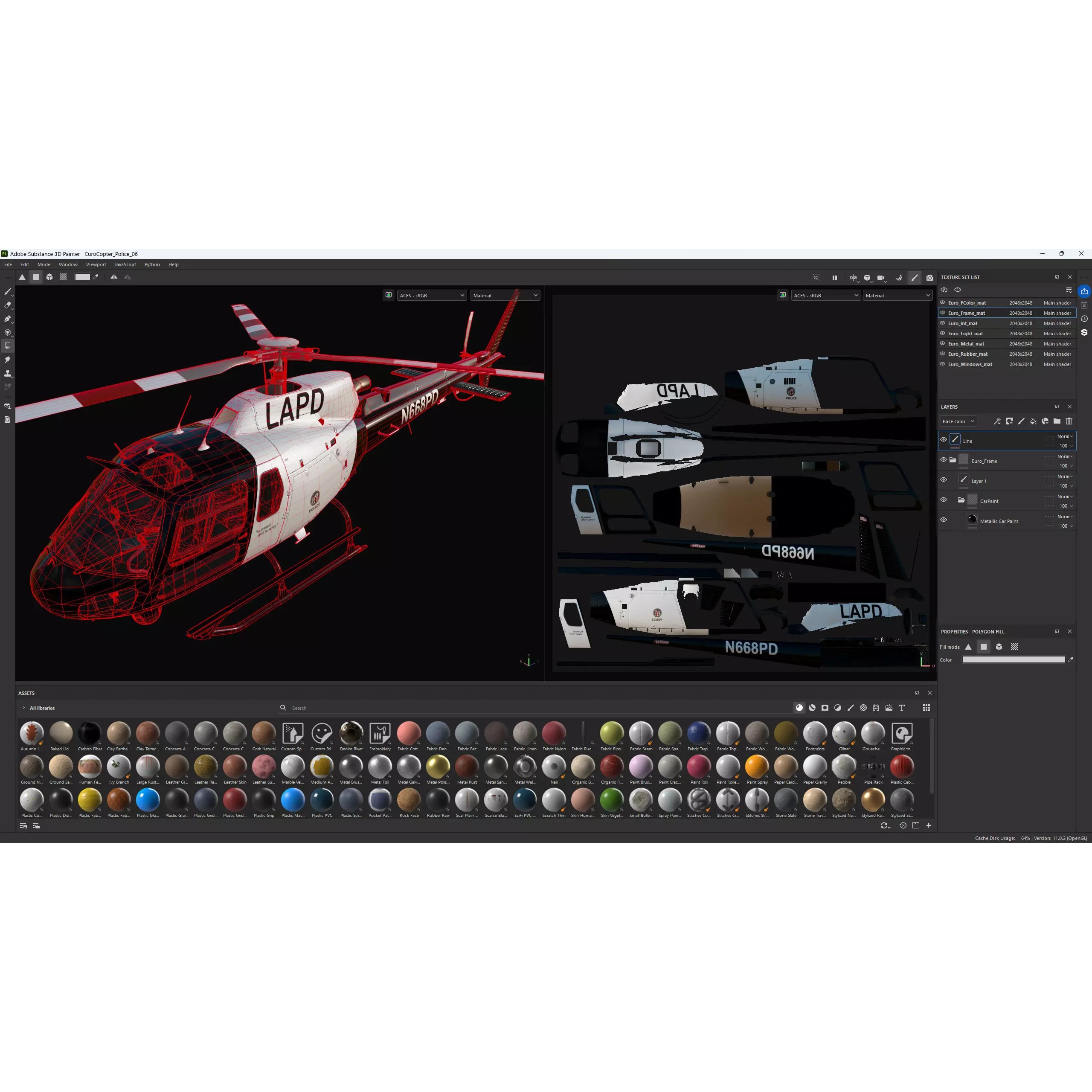 Eurocopter AS350 Ecureuil II - Game-Ready 3D Model - View 10