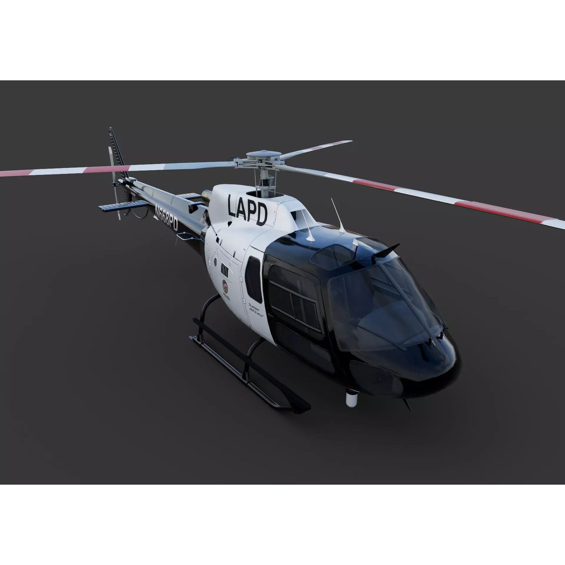Eurocopter AS350 Ecureuil II - Game-Ready 3D Model - View 11