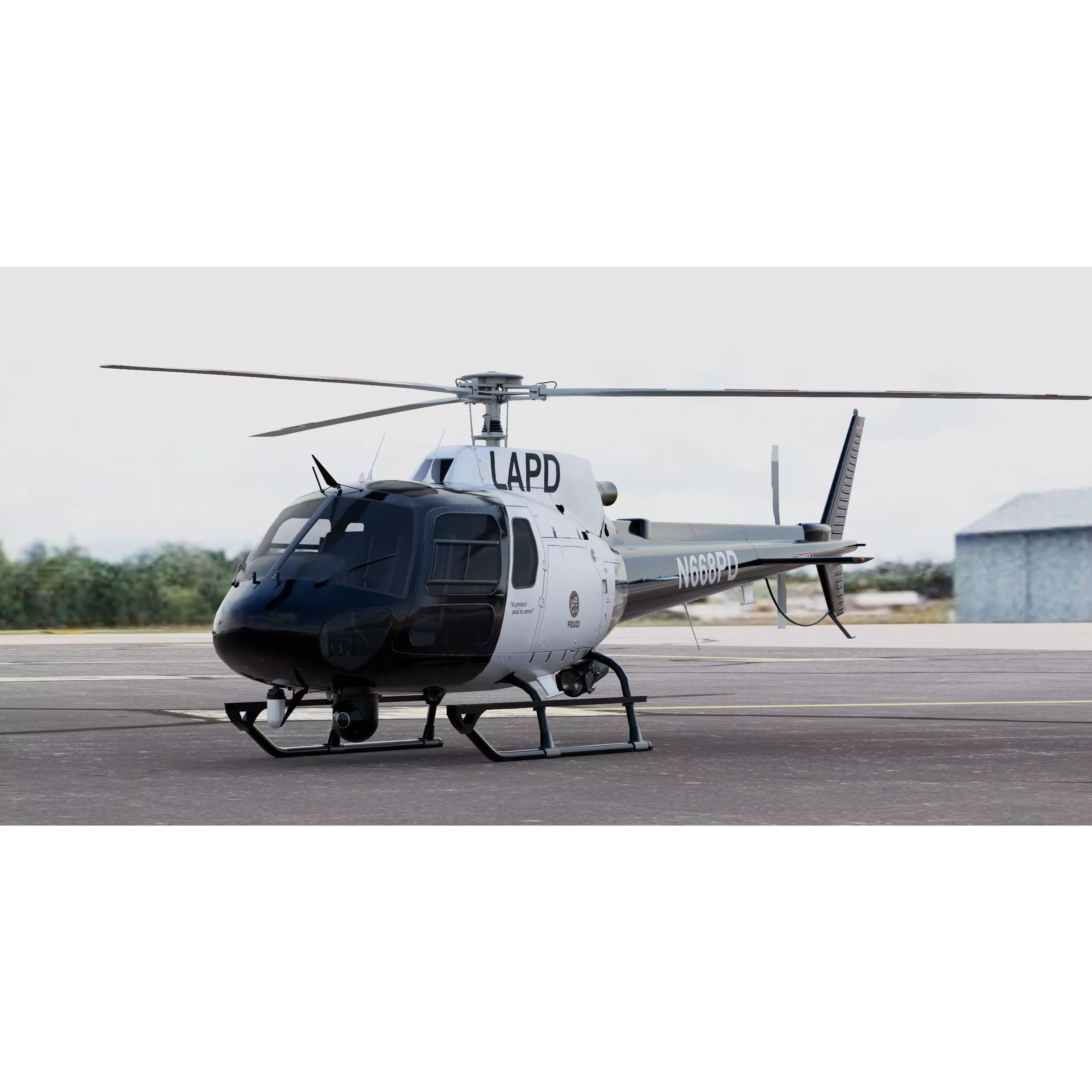 Eurocopter AS350 Ecureuil II - Game-Ready 3D Model - View 2