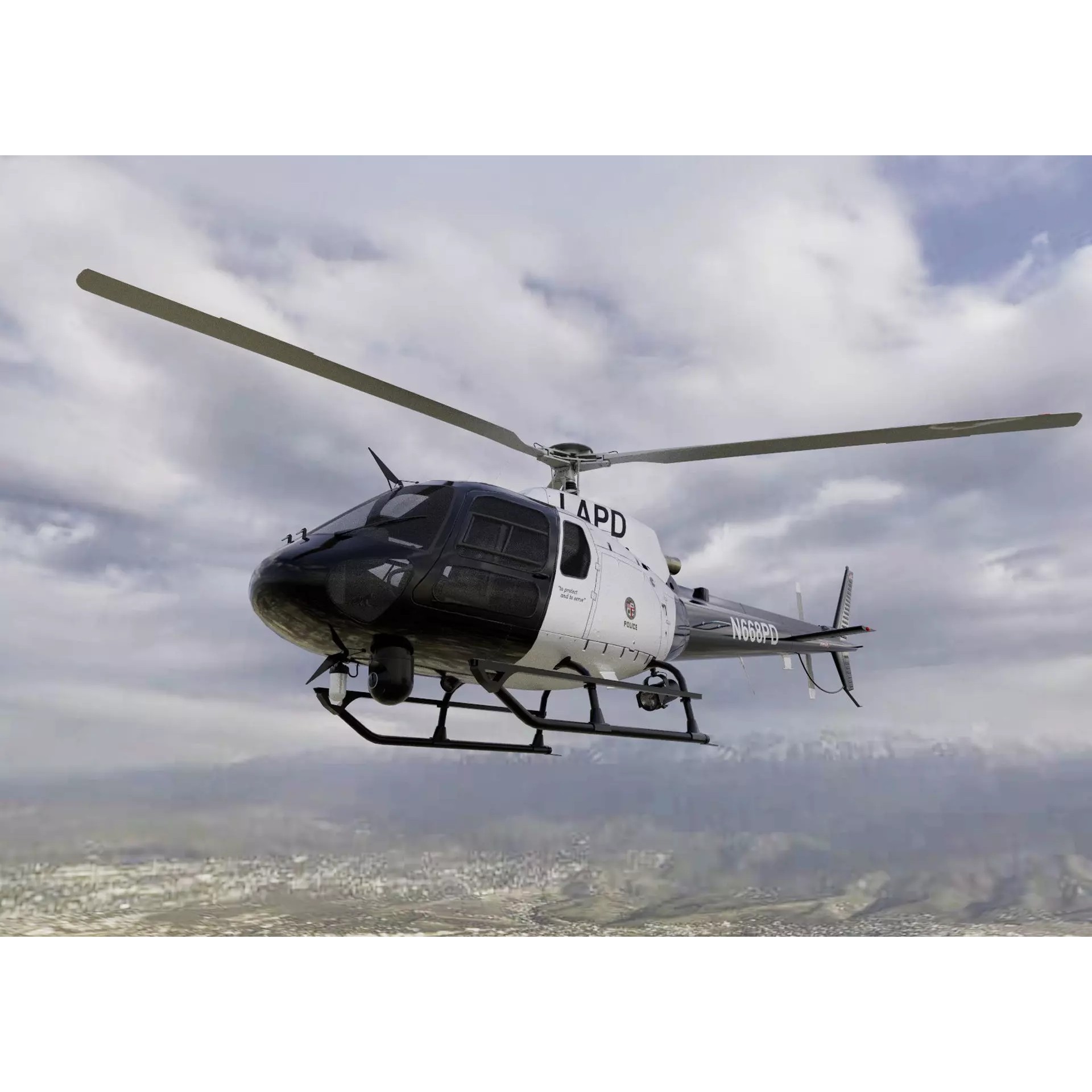 Eurocopter AS350 Ecureuil II - Game-Ready 3D Model - View 7