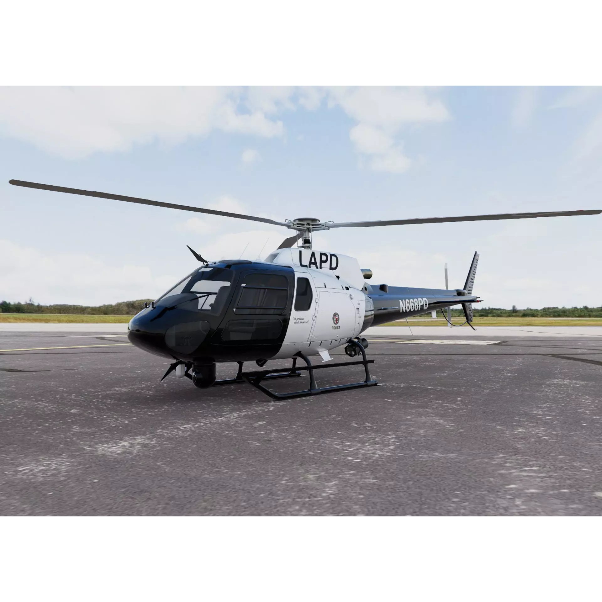 Eurocopter AS350 Ecureuil II - Game-Ready 3D Model - View 8