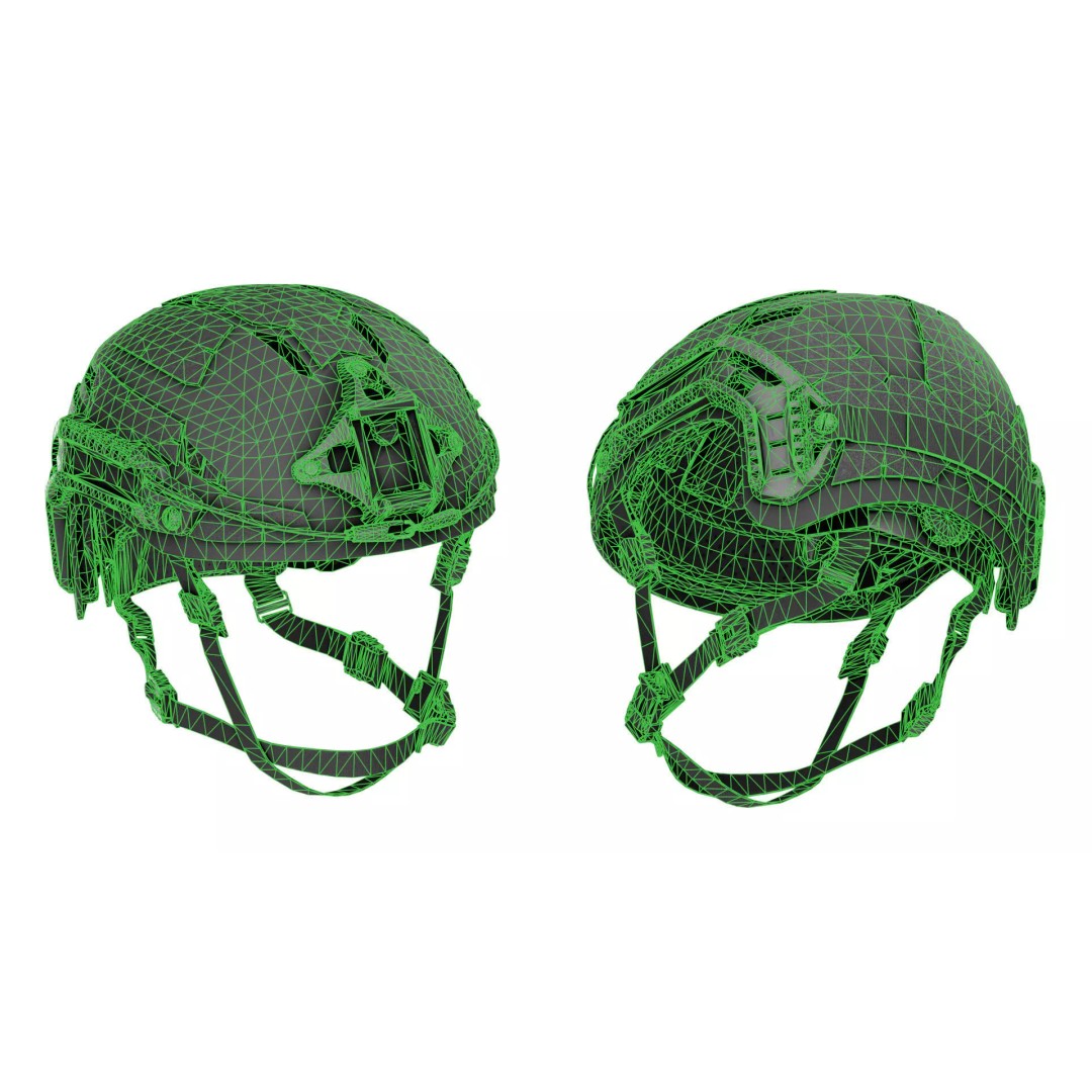 GALVION Bump Helmet 3D Model – Low Poly Game Ready Asset, FBX, OBJ - View 8
