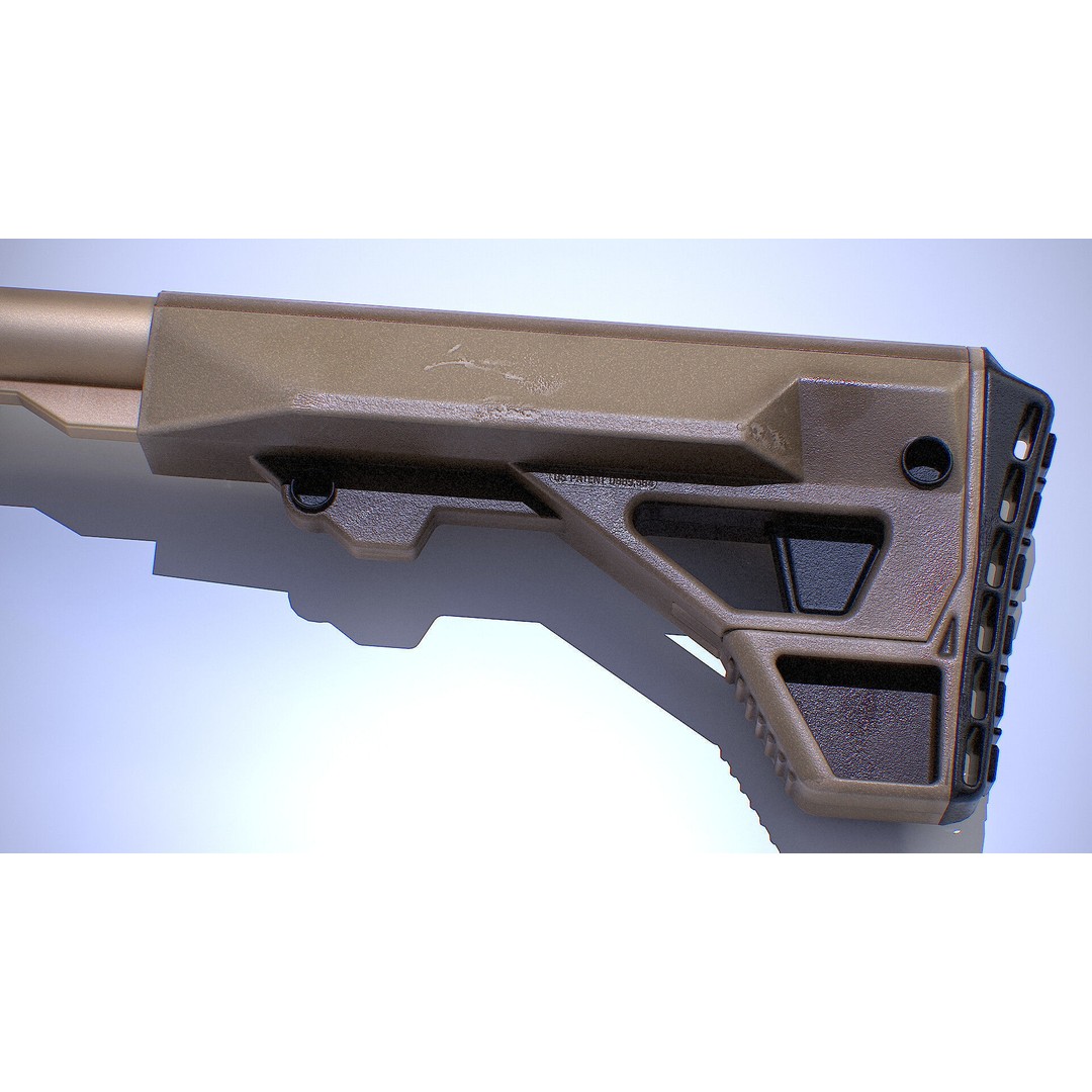 Recon Rifle 3D Model – Low Poly Tactical Edition, FBX, Game Ready - View 5
