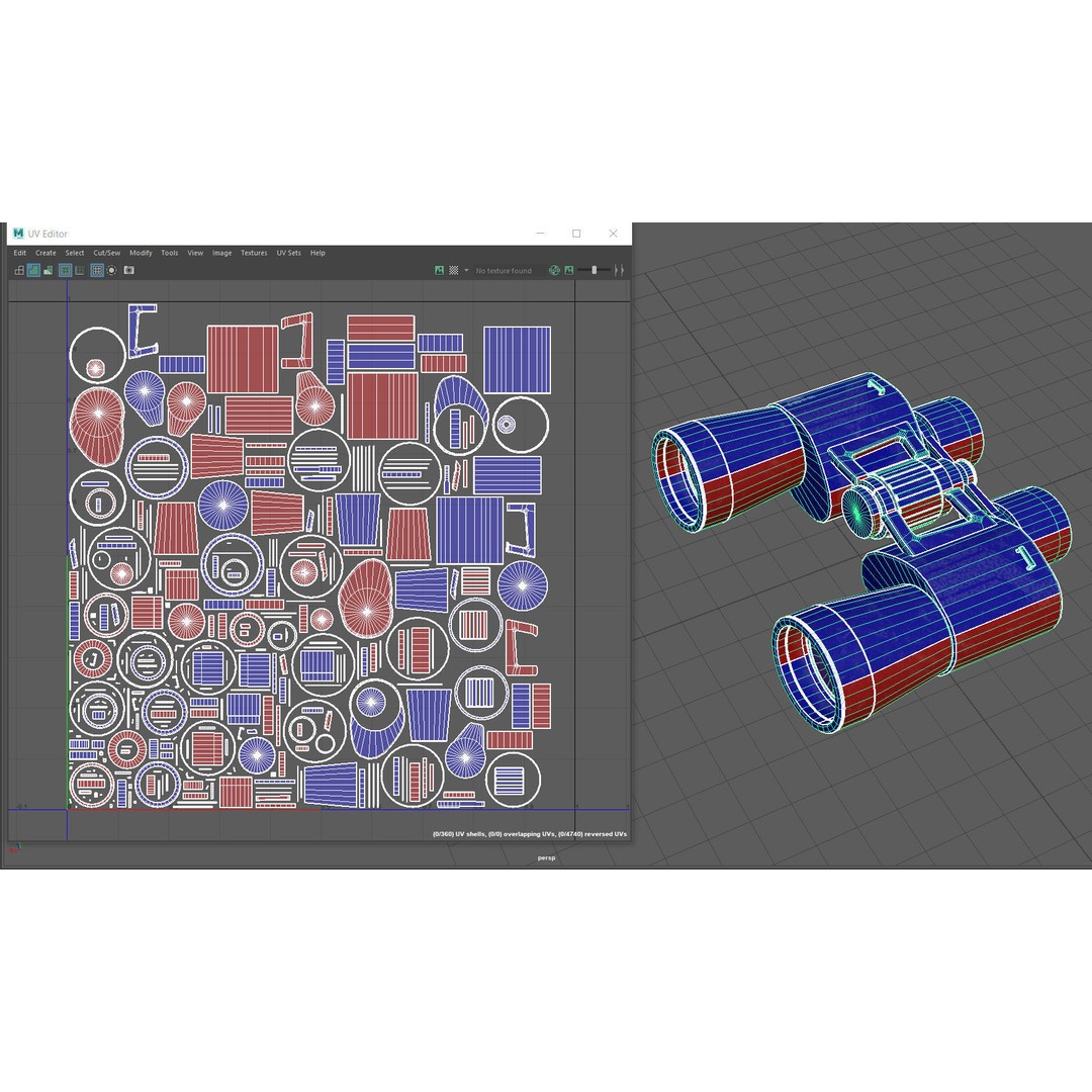 Binoculars 3D Model – Low Poly Game Asset, PBR Textures, FBX - View 11