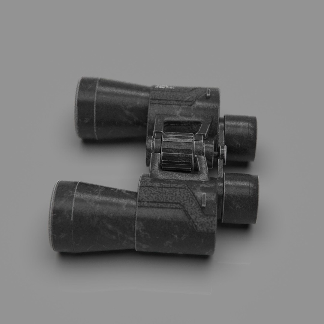 Binoculars 3D Model – Low Poly Game Asset, PBR Textures, FBX - View 13