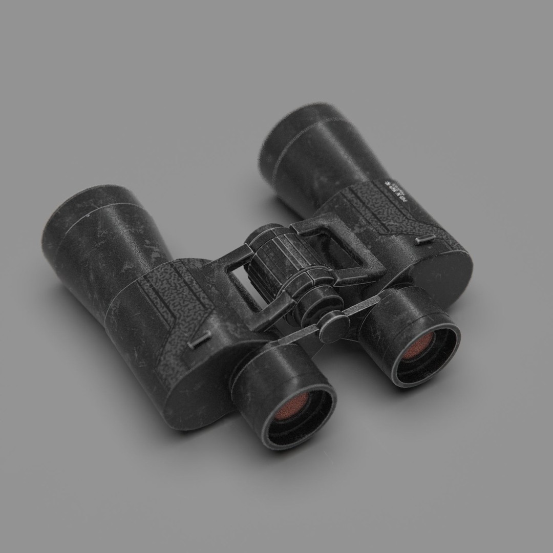 Binoculars 3D Model – Low Poly Game Asset, PBR Textures, FBX - View 14