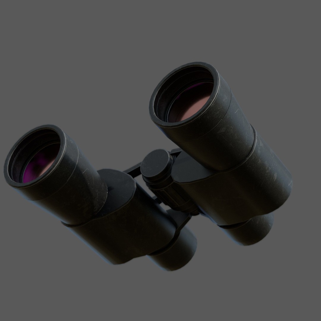 Binoculars 3D Model – Low Poly Game Asset, PBR Textures, FBX - View 4