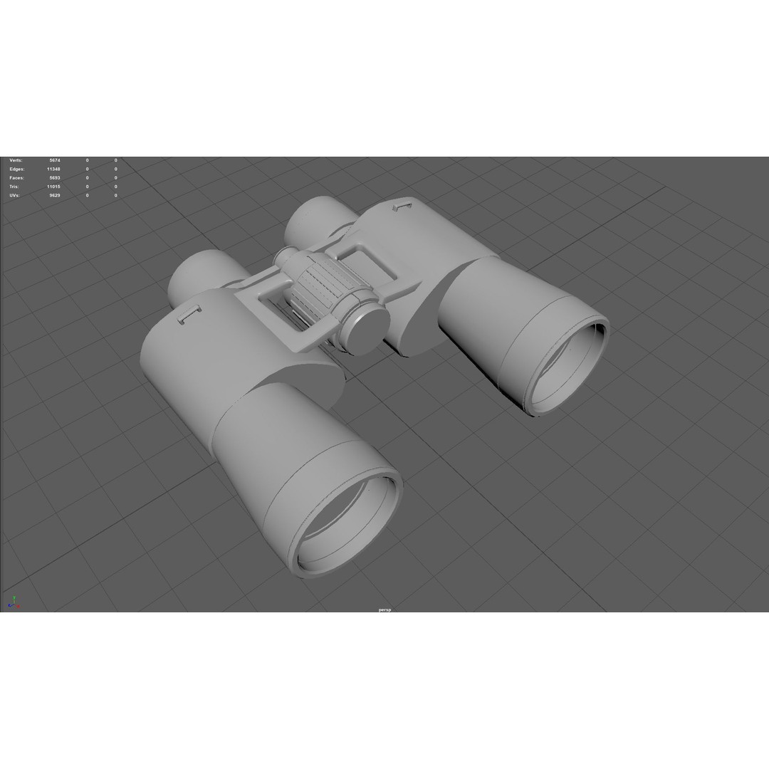 Binoculars 3D Model – Low Poly Game Asset, PBR Textures, FBX - View 6