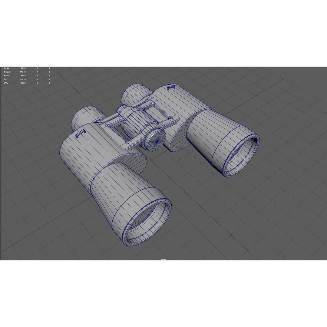 Binoculars 3D Model – Low Poly Game Asset, PBR Textures, FBX - View 7