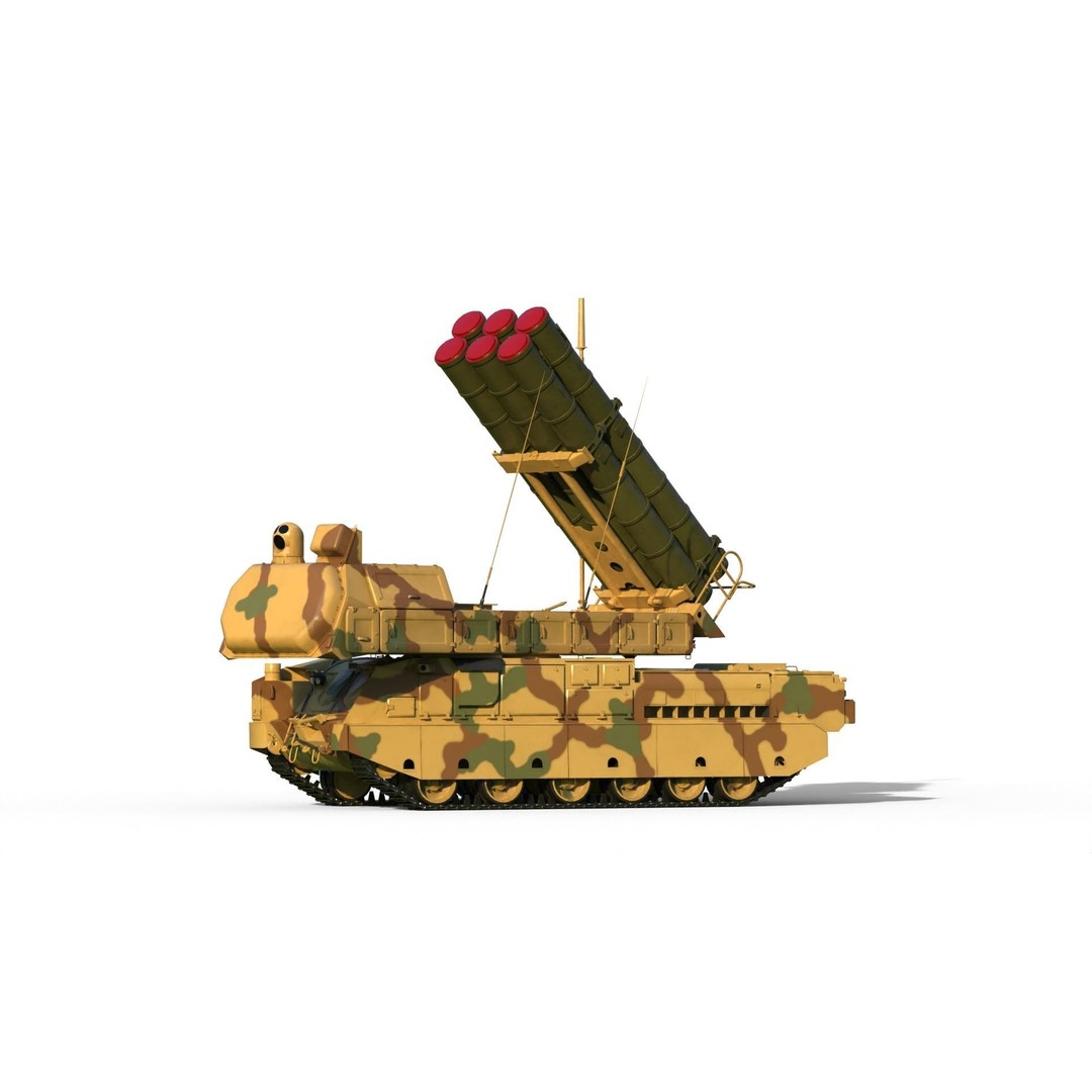 Buk M3E 3D Model – Medium-Range Missile System, FBX, PBR Textures - View 12