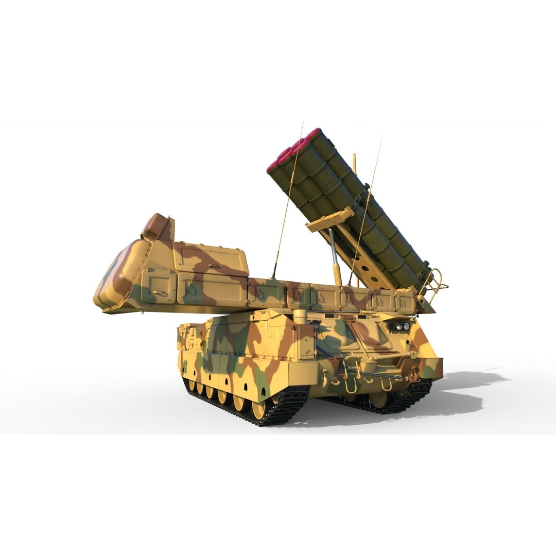 Buk M3E 3D Model – Medium-Range Missile System, FBX, PBR Textures - View 13