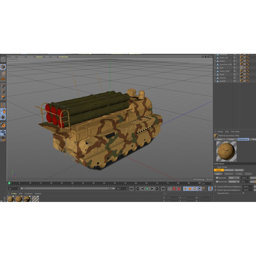 Buk M3E 3D Model – Medium-Range Missile System, FBX, PBR Textures - View 15
