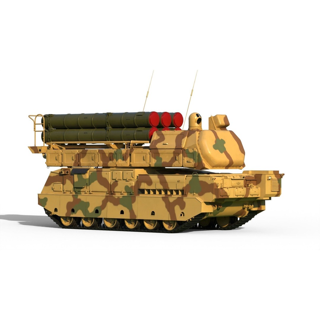 Buk M3E 3D Model – Medium-Range Missile System, FBX, PBR Textures - View 4
