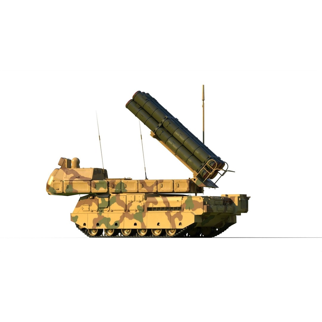 Buk M3E 3D Model – Medium-Range Missile System, FBX, PBR Textures - View 5