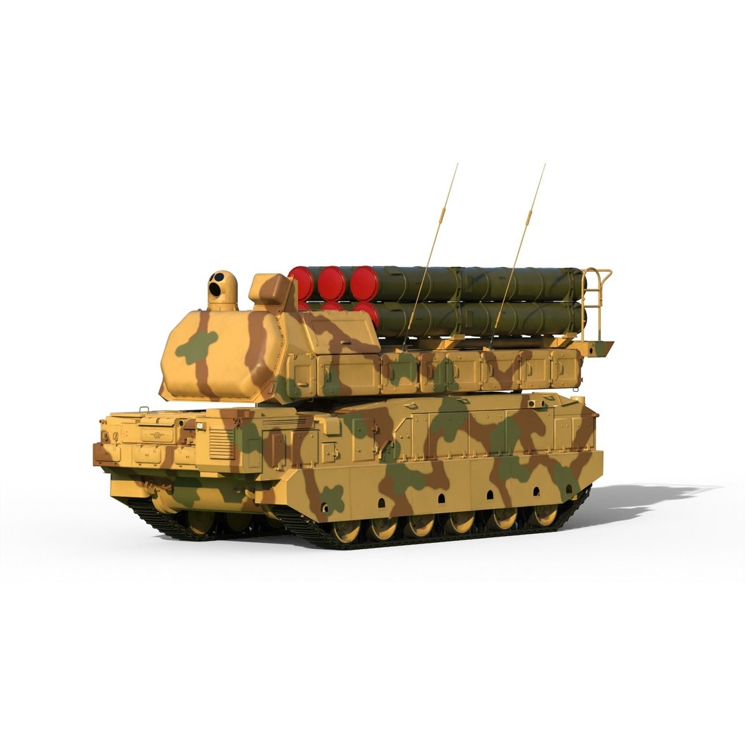 Buk M3E 3D Model – Medium-Range Missile System, FBX, PBR Textures - View 6