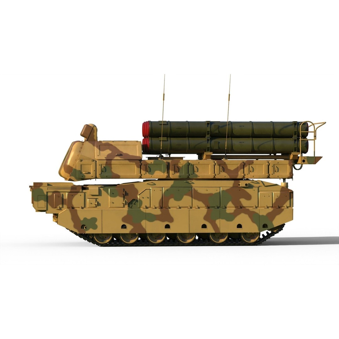 Buk M3E 3D Model – Medium-Range Missile System, FBX, PBR Textures - View 7