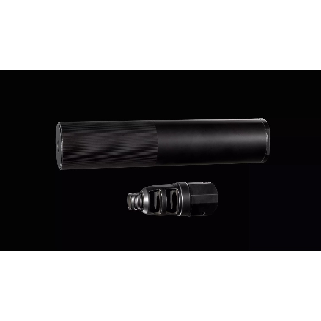 Accuracy International Tactical Sound Moderator 3D Model – Low Poly Game Asset, FBX - View 2