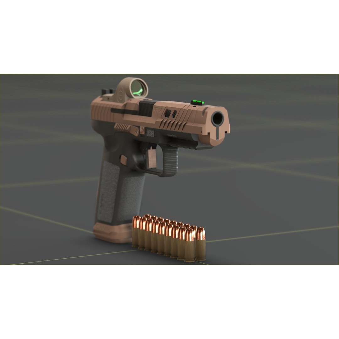 Canik TTI-Combat 3D Model – Low Poly Military Handgun with Case - View 18