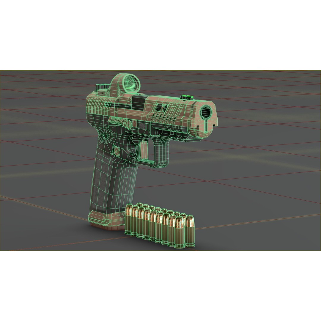 Canik TTI-Combat 3D Model – Low Poly Military Handgun with Case - View 19