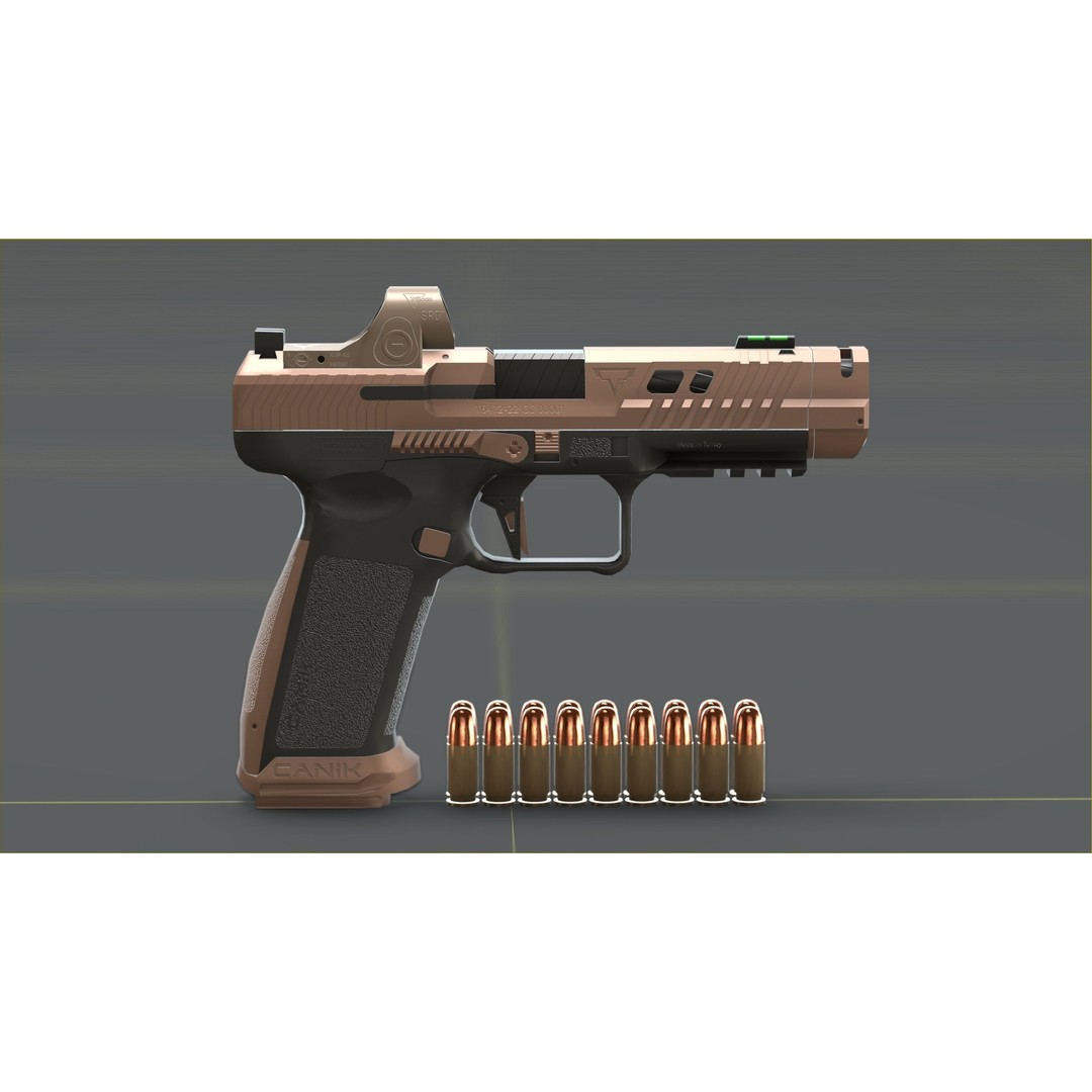 Canik TTI-Combat 3D Model – Low Poly Military Handgun with Case - View 20