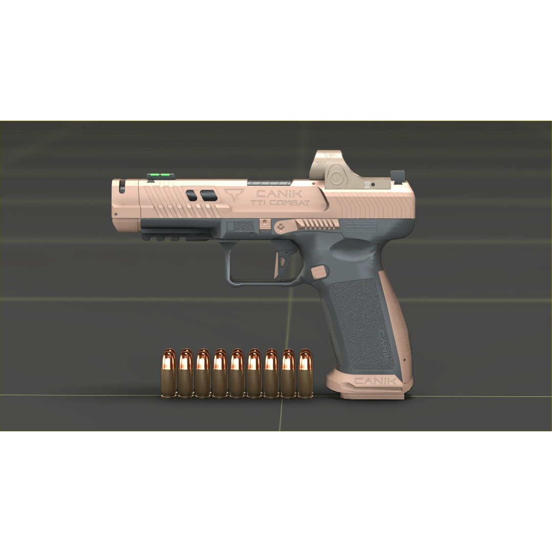 Canik TTI-Combat 3D Model – Low Poly Military Handgun with Case - View 22