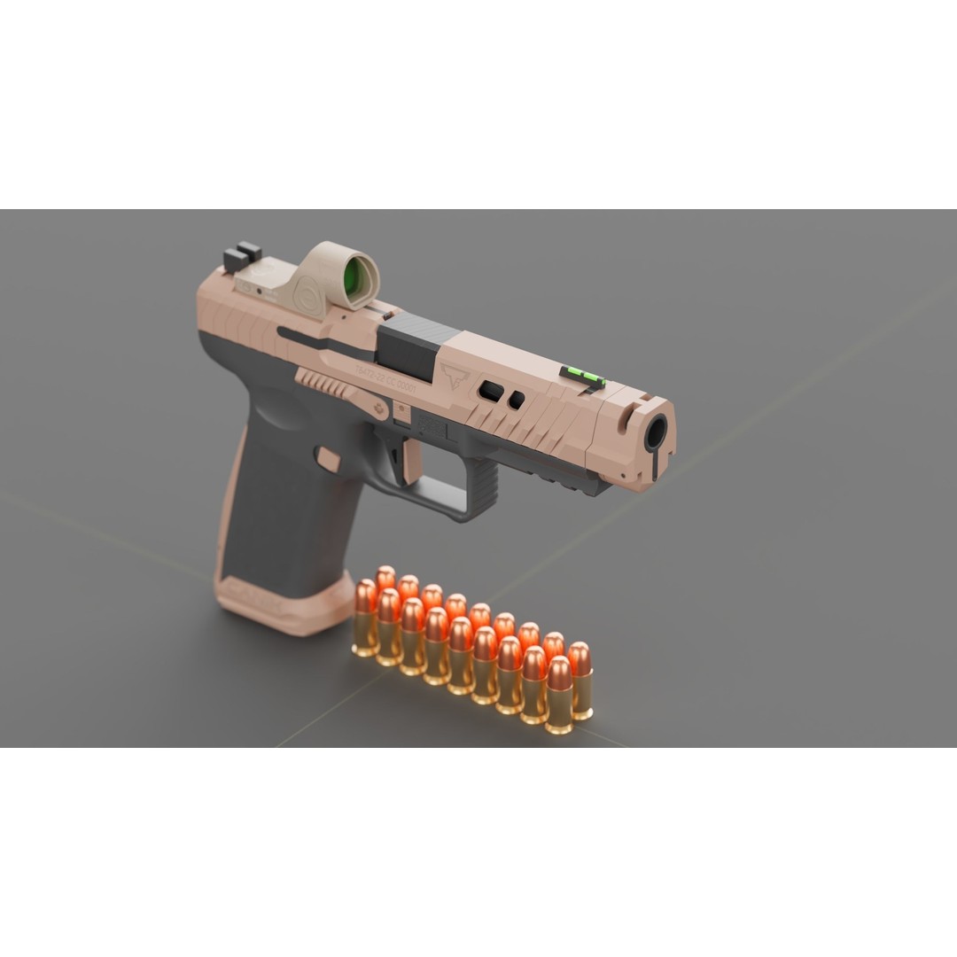 Canik TTI-Combat 3D Model – Low Poly Military Handgun with Case - View 27