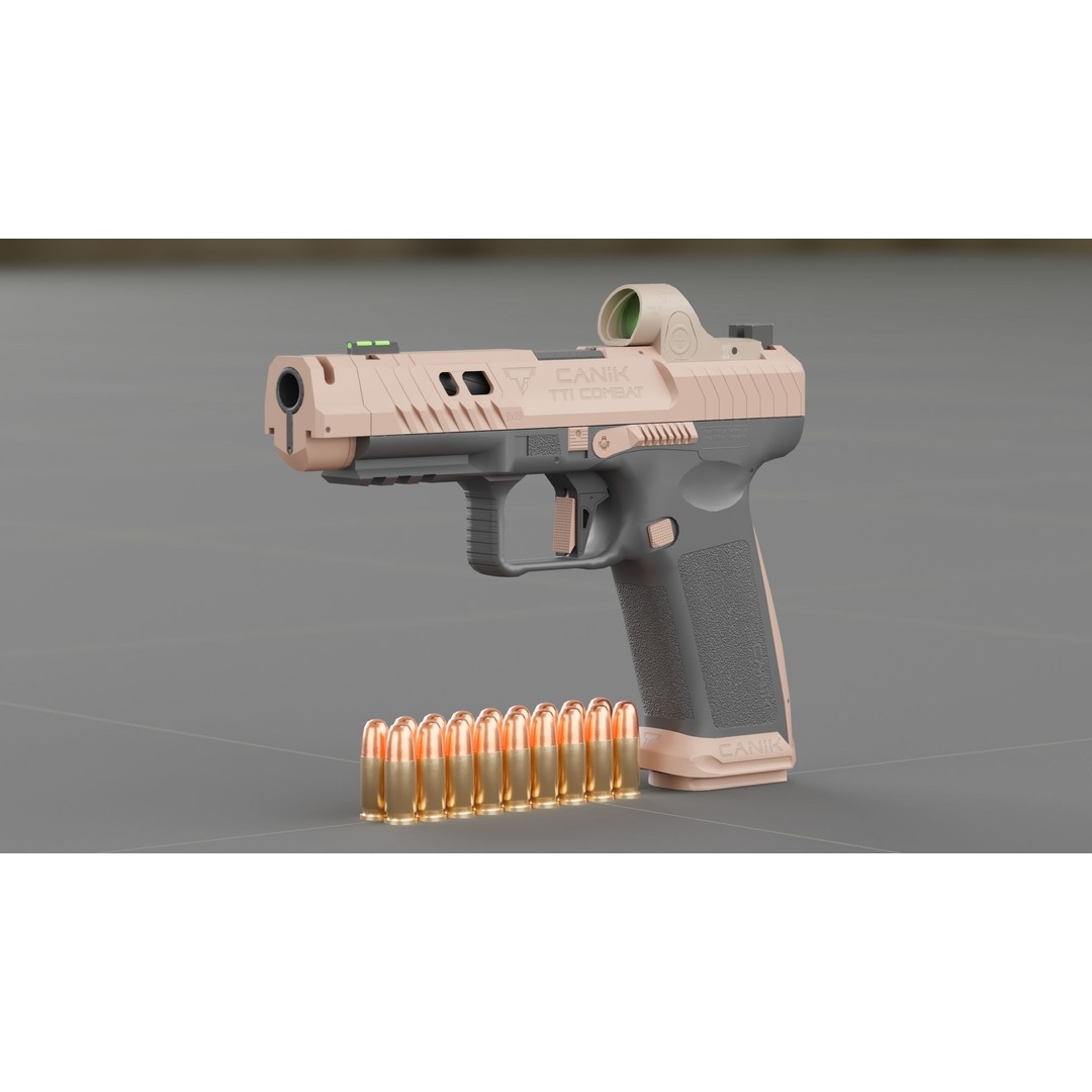 Canik TTI-Combat 3D Model – Low Poly Military Handgun with Case - View 29