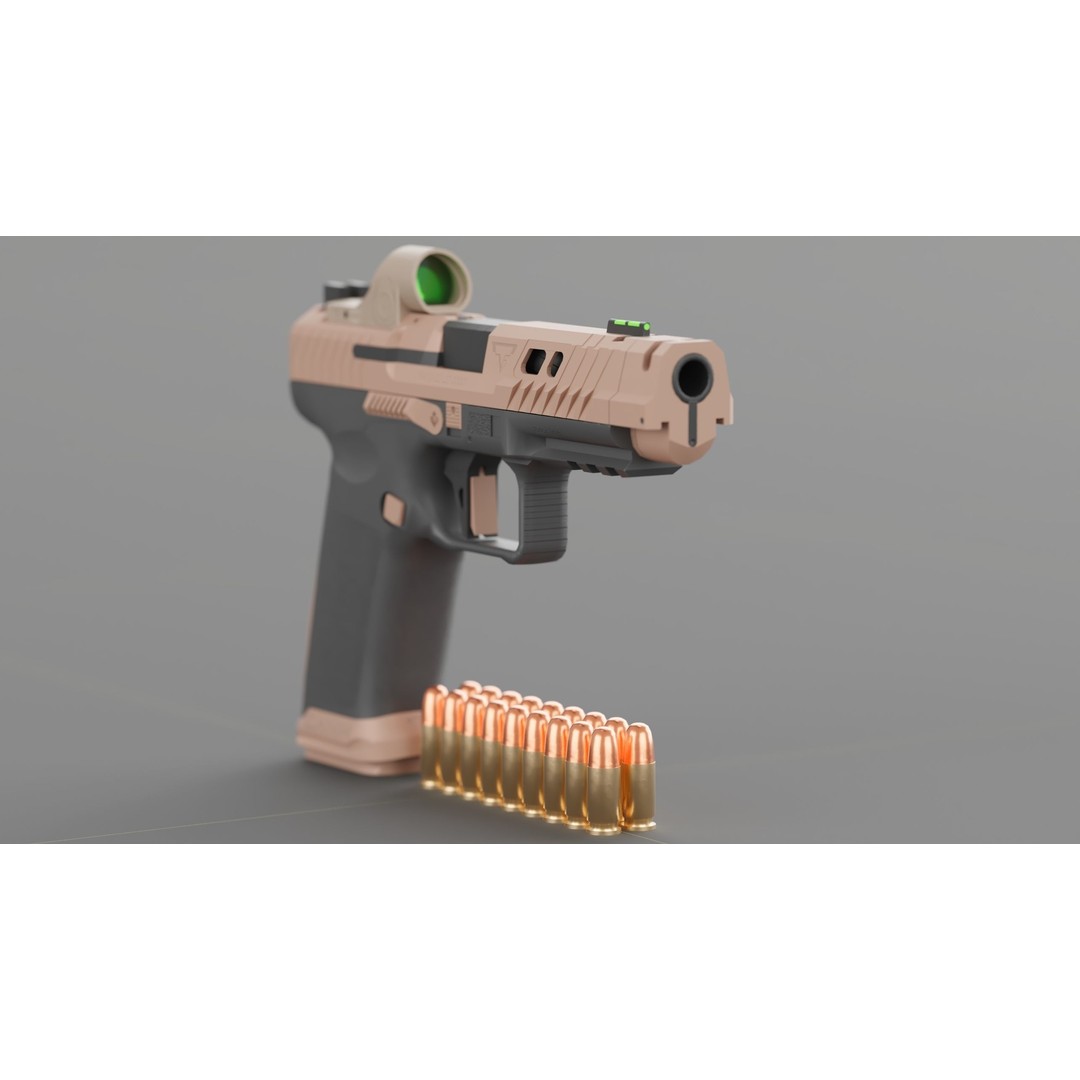 Canik TTI-Combat 3D Model – Low Poly Military Handgun with Case - View 30