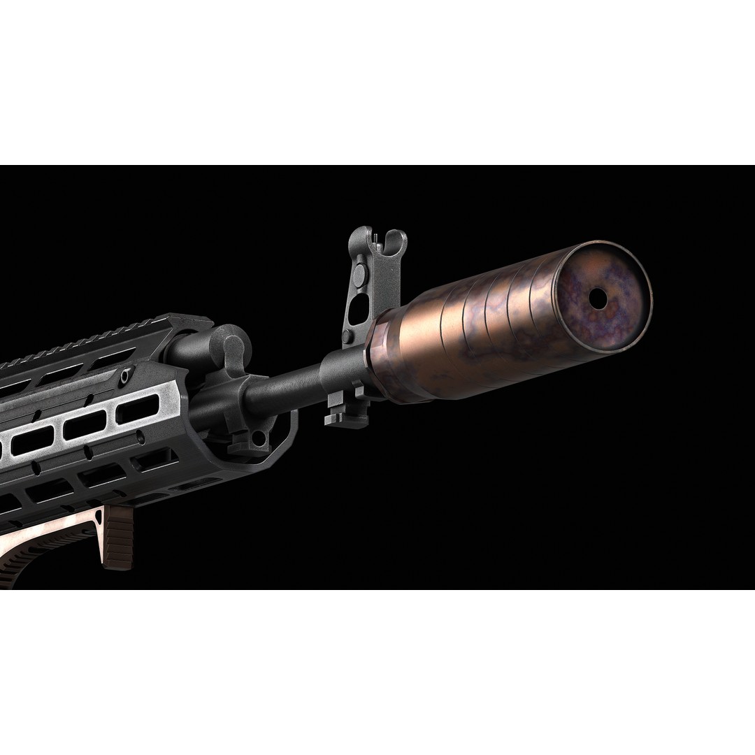 Rex Silentium MG7 K224 3D Model – Low Poly Game-Ready Asset, FBX, OBJ - View 5