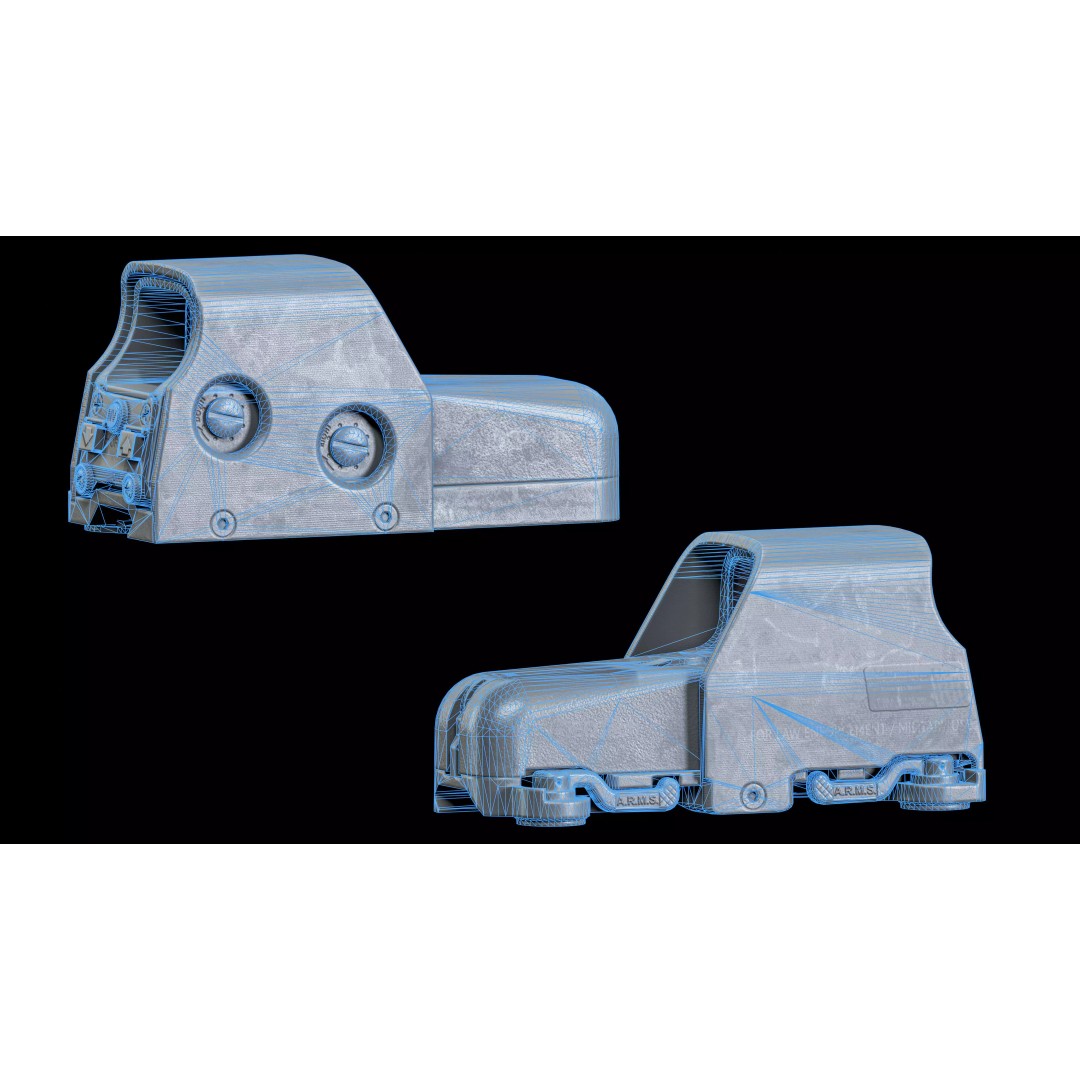 EOTech 553 Sight 3D Model – Low Poly Game-Ready Asset, FBX, OBJ