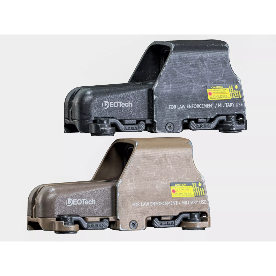 EOTech 553 Sight 3D Model – Low Poly Game-Ready Asset, FBX, OBJ - View 2