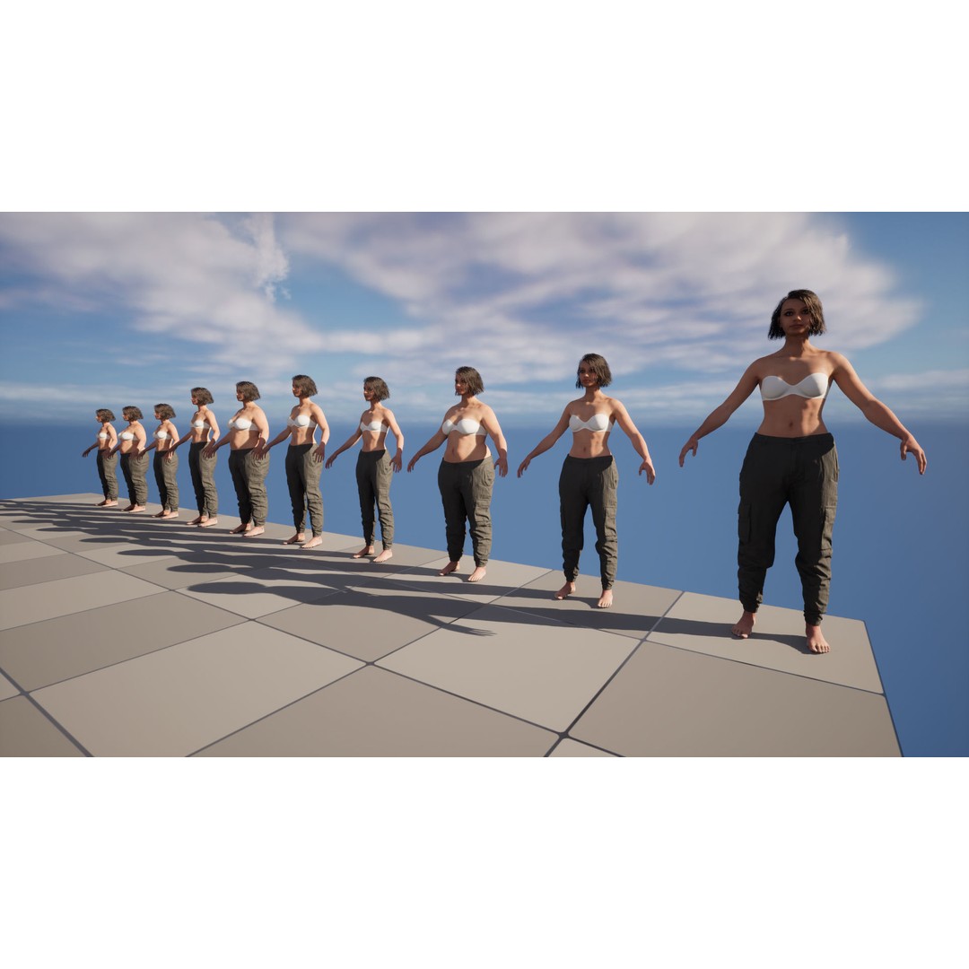 Pants 138 3D Model – Rigged Low-Poly Clothing for Metahumans - View 12