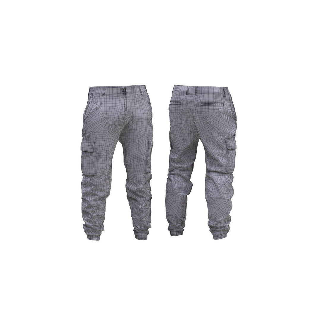 Pants 138 3D Model – Rigged Low-Poly Clothing for Metahumans - View 15