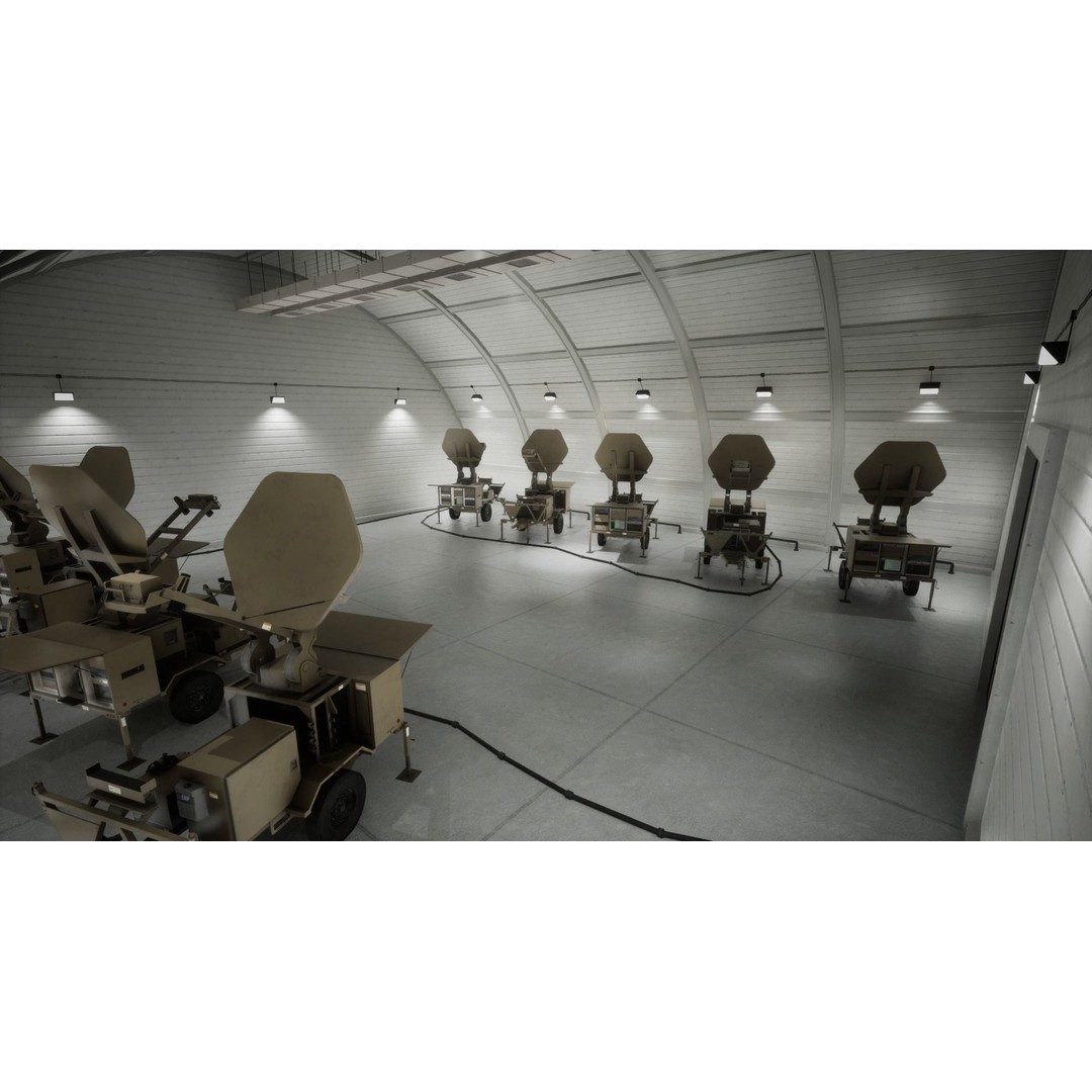 Military Satcom Transportable Terminal 3D Model – Low Poly Game Asset, FBX - View 12