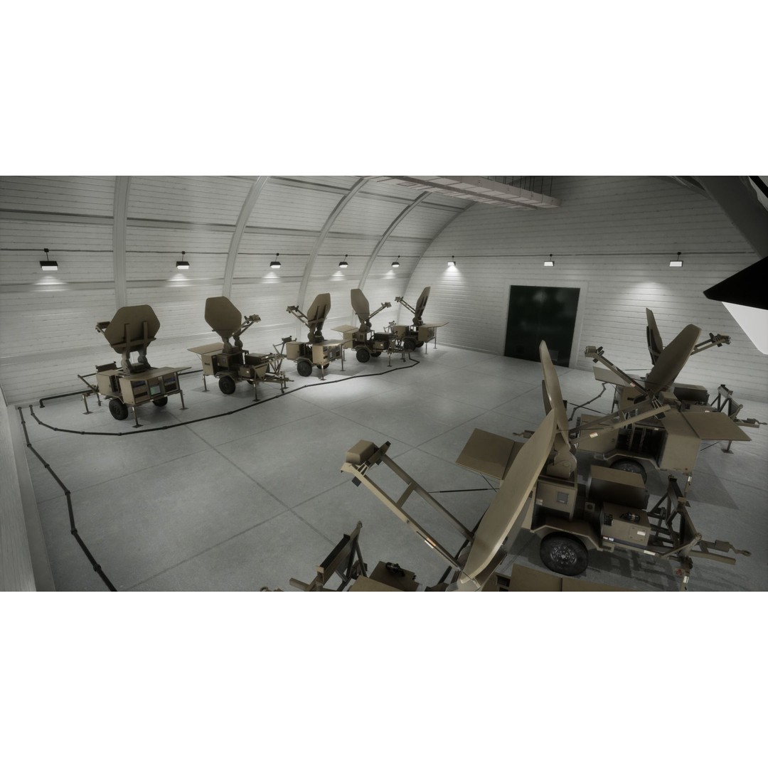 Military Satcom Transportable Terminal 3D Model – Low Poly Game Asset, FBX - View 13