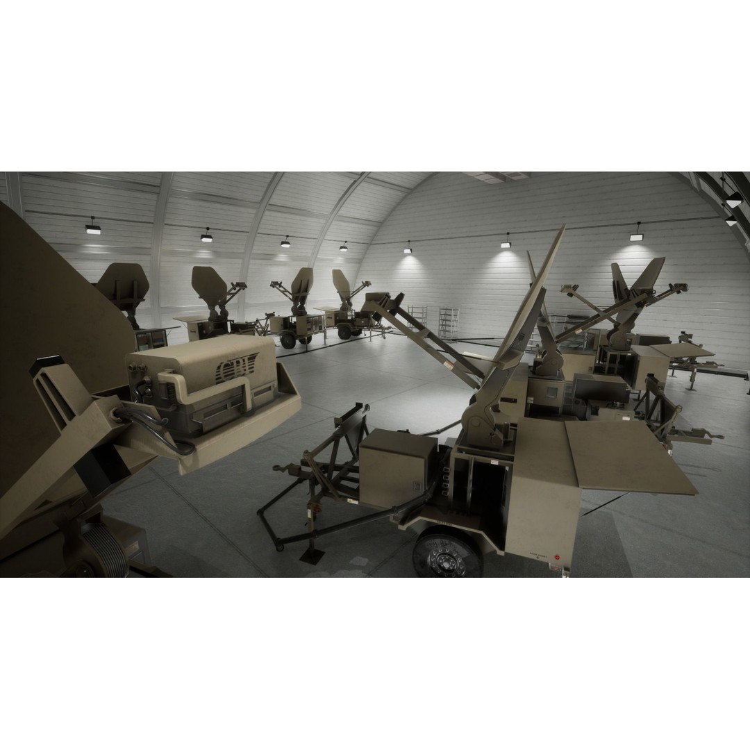 Military Satcom Transportable Terminal 3D Model – Low Poly Game Asset, FBX - View 15