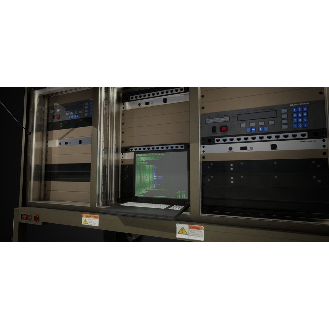 Military Satcom Transportable Terminal 3D Model – Low Poly Game Asset, FBX - View 7
