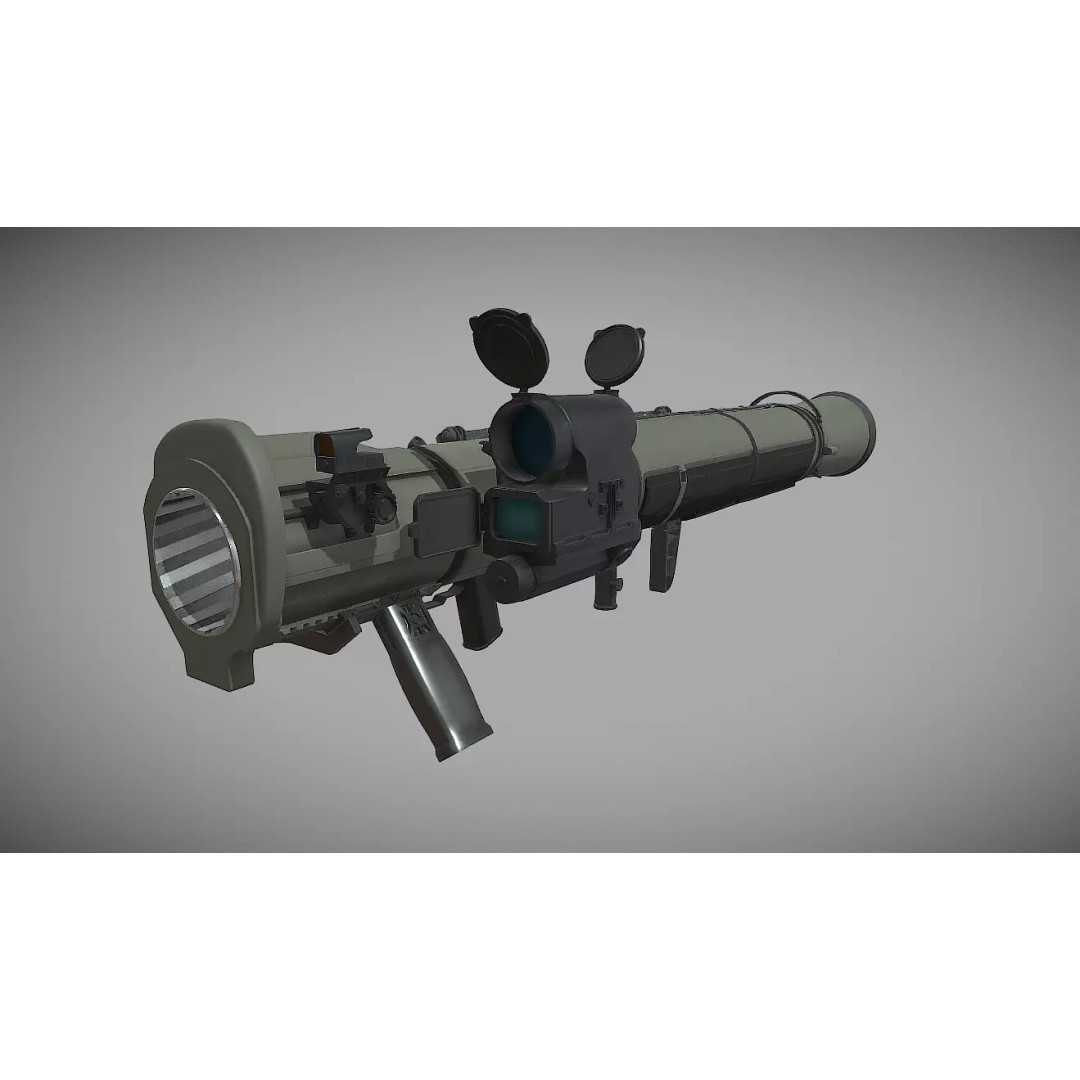 Carl Gustaf 3D Model – High Poly Recoilless Rifle, FBX - View 2